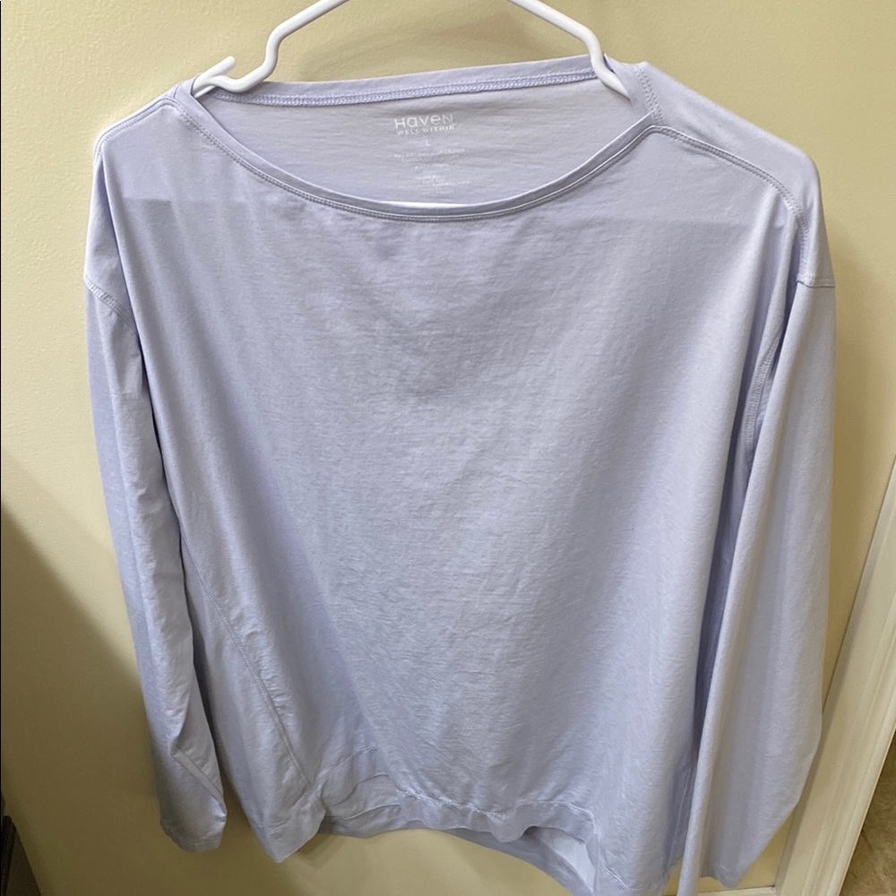 Talbots Haven We’ll Within Light Blue Long Sleeve Shirt